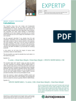 Expertip 7 Paper Machine Water Calculations