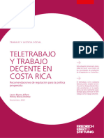 Teletrabajo y Trabajo Decente en Costa Rica 2021