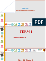 Y10W1L1 - Linear Graphs