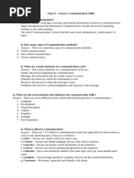 Communication Skills Class 10 Notes | PDF | Communication | Nonverbal ...