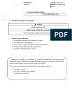 Autoevaluación Unidad 1 Matemática