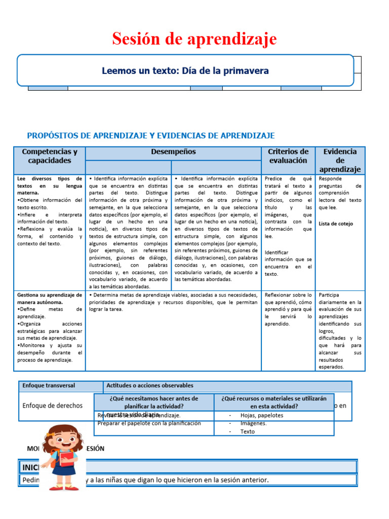 Leemos Juntos - Día de La Primavera | PDF