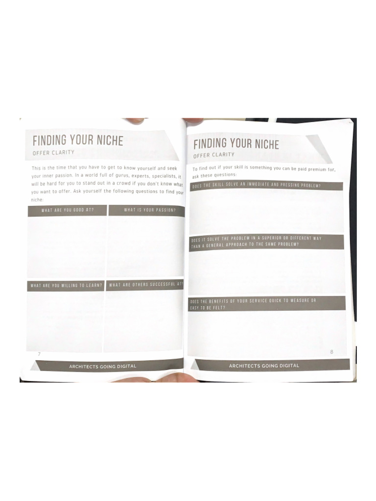 Finding Your Niche Pdf