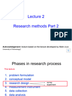 Lecture Slides 2 - Research Methods Part 2 - Self-Study