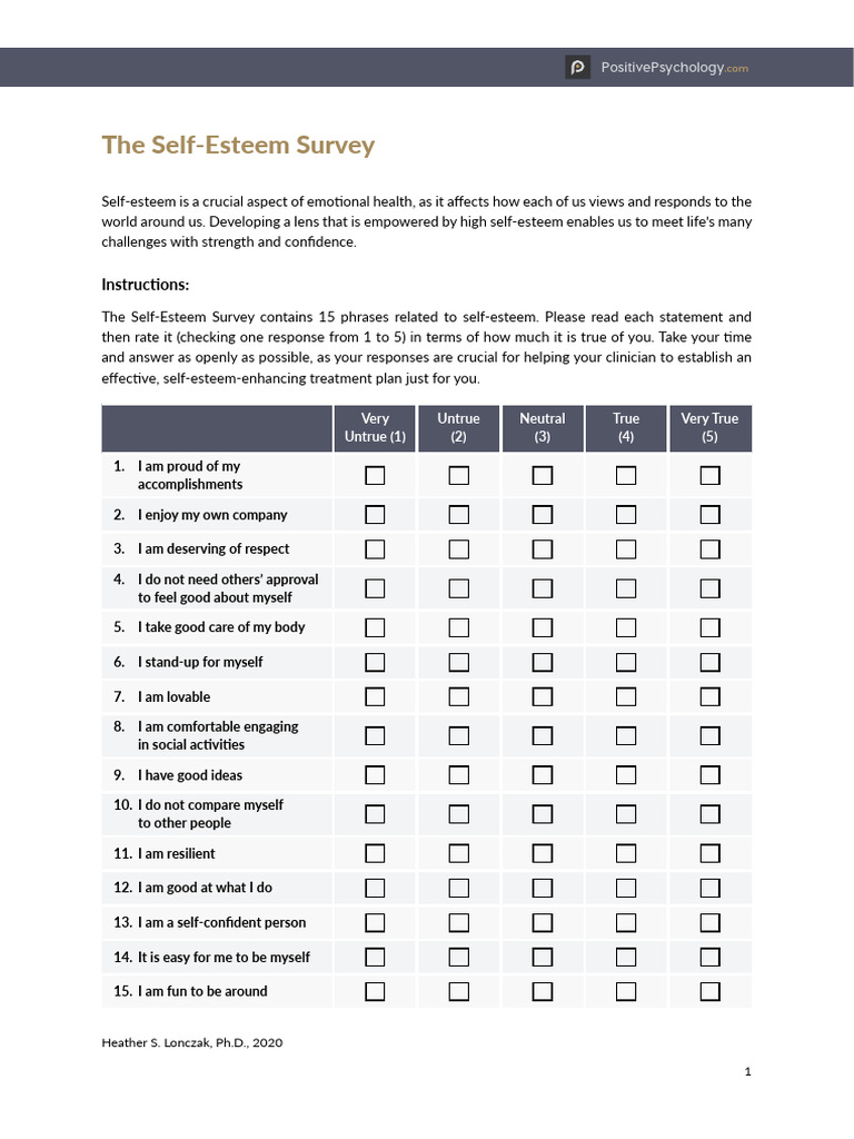 The Self Esteem | PDF