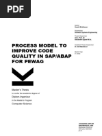 Process Model To Improve Code Quality in SAP - ABAP For PEWAG