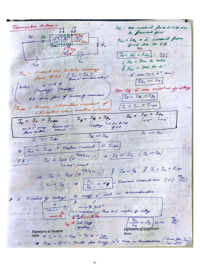 Handwritten Notes - BJT Common Characteristics | PDF