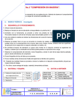 PRÁCTICA No. 3 COMPRESIÓN EN MADERA