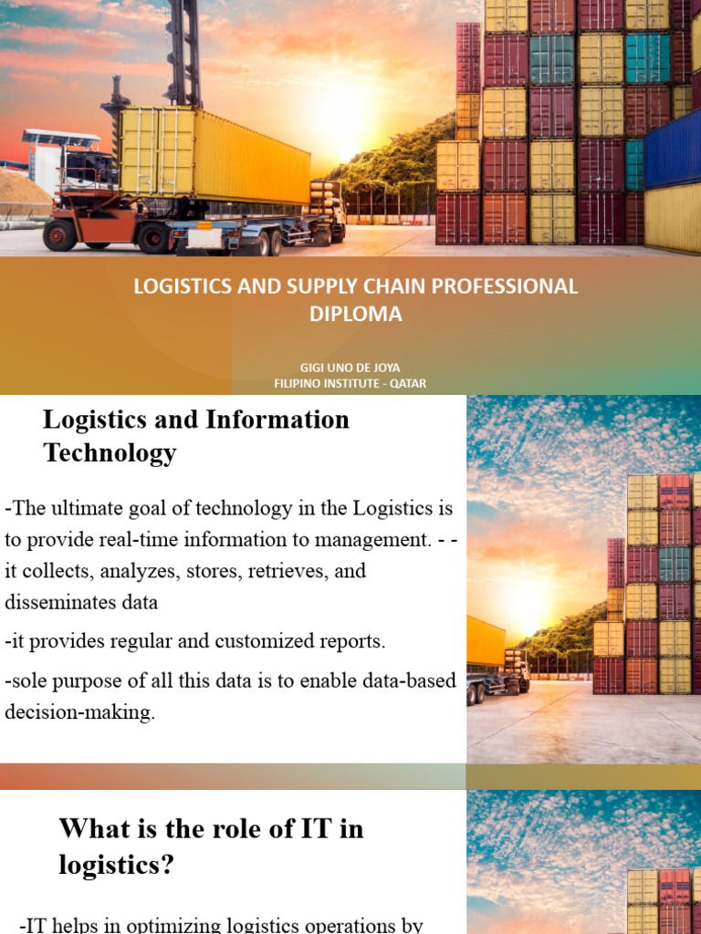 IT's Role in Logistics & Supply Chain | PDF | Logistics | Customer ...