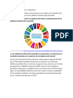 Actividad 2. Postura Sobre Los Objetivos Del Milenio y Planeamientos de Los Objetivos de Desarrollo Sostenible.