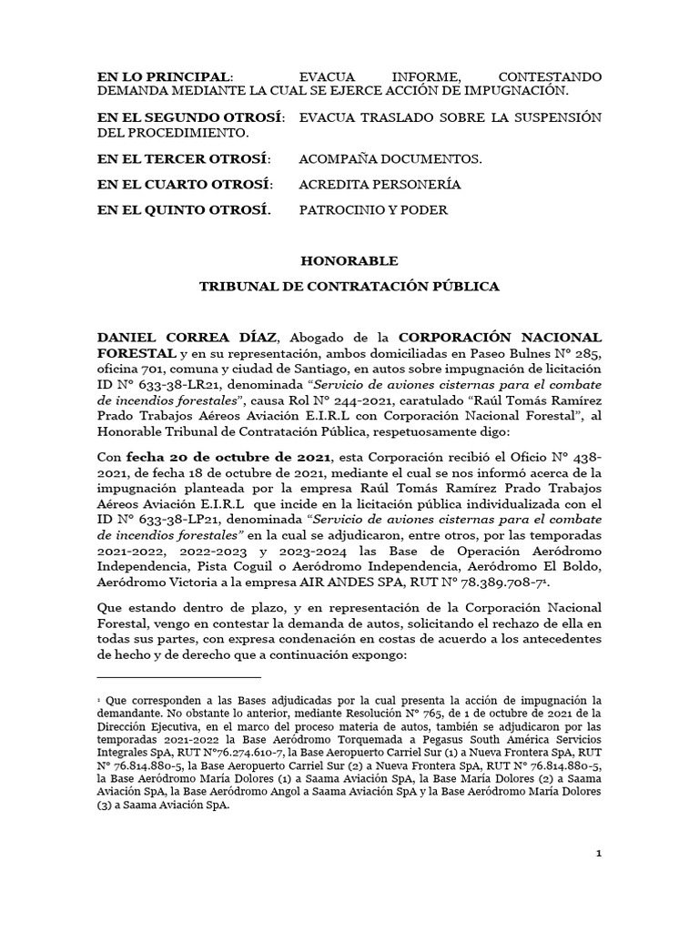 Informe contestacion raul ramirez e i r l 244 2021 2 11 2021 pdf