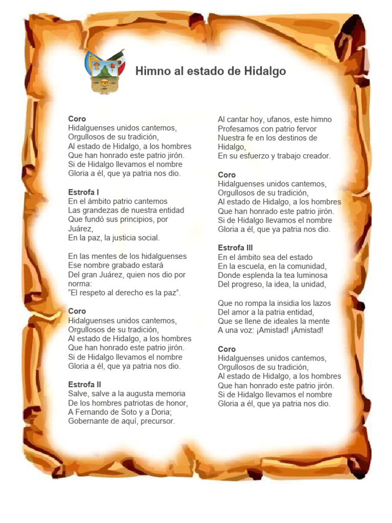 Himno del Estado de Hidalgo | PDF | Ciencias sociales