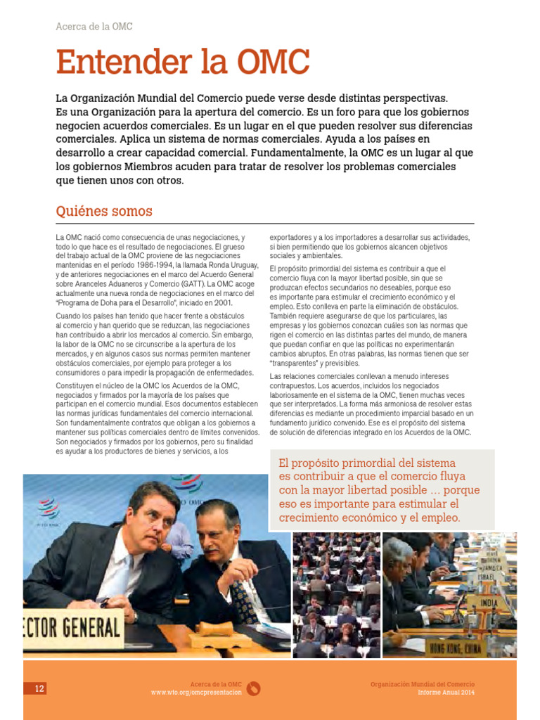 Entender La OMC No 2 | PDF | Organización de Comercio Mundial | Comercio