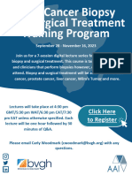 Cancer Biopsy and Surgical Treatment Training Program Flyer