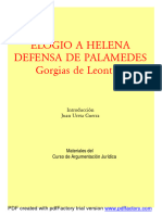 GEORGIAS - Elogio A Helena y Defensa de Palamedes