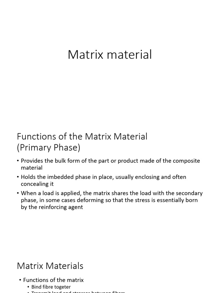Matrix Material PDF Composite Material Fiberglass