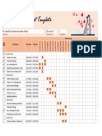 Wedding Gantt Chart Template TemplateLab