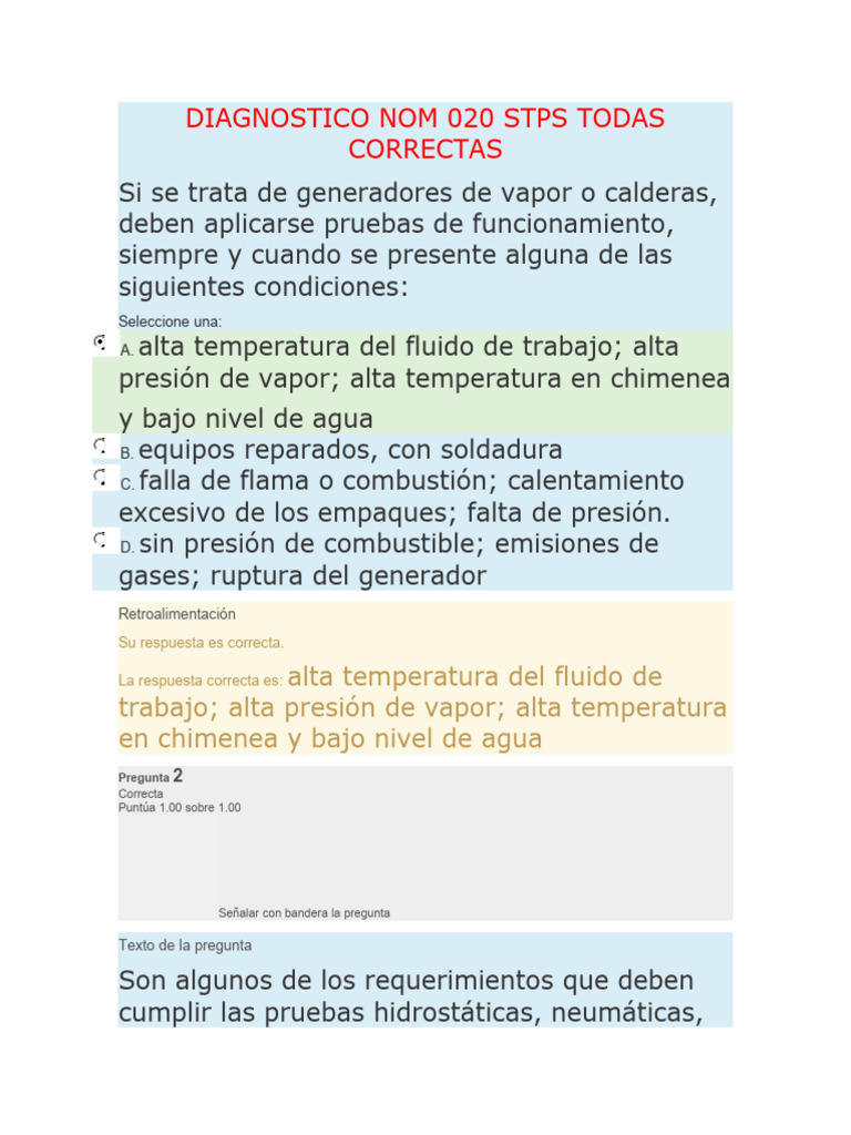 Diagnóstico NOM 020 STPS Temperatura | PDF | Calibración | Presión