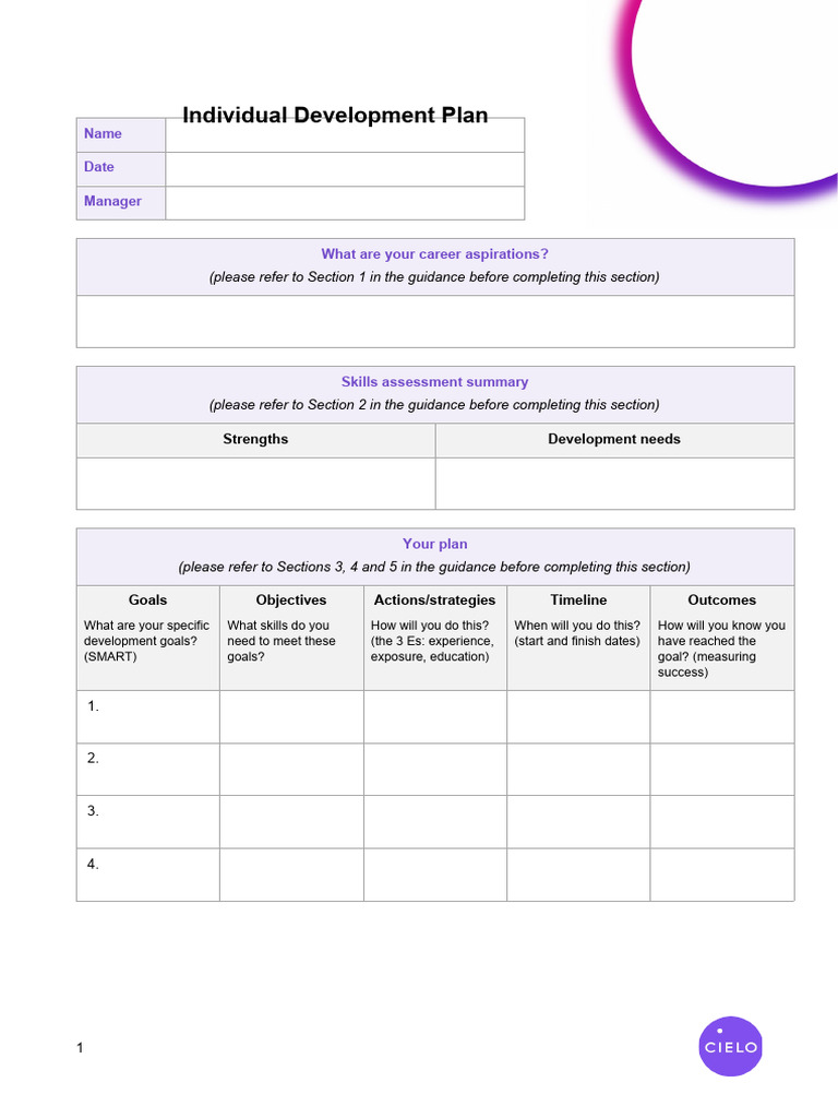 2022 Individual Development Plan | PDF | Goal | Swot Analysis