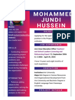 Mohammed Jundi CV, 2023