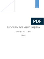 Program de Formare Initiala An I 2023
