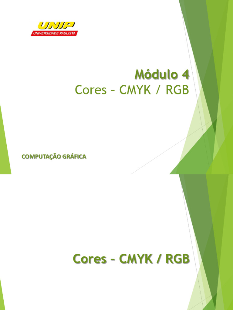 Cores - CMYK / RGB: Módulo 4 | PDF | Cor | Modelo de cores RGB