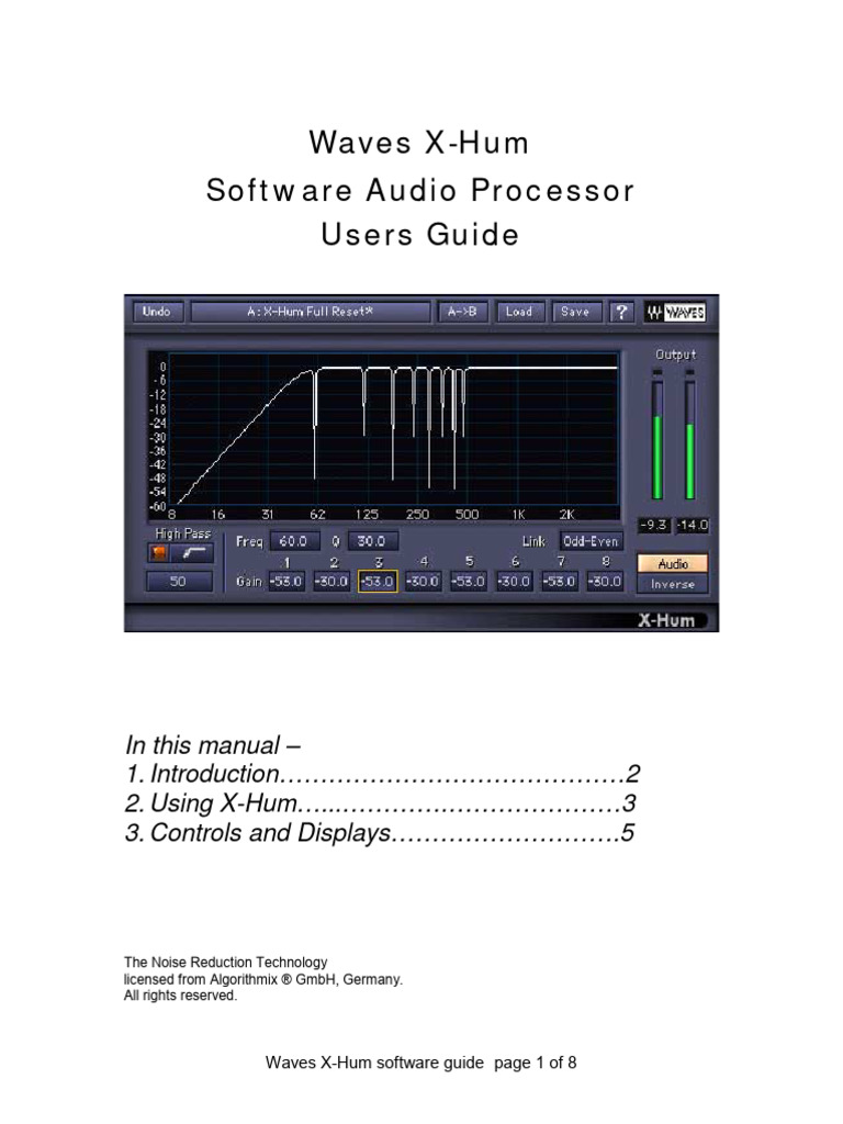 X Hum PDF Equalization (Audio) Signal Processing
