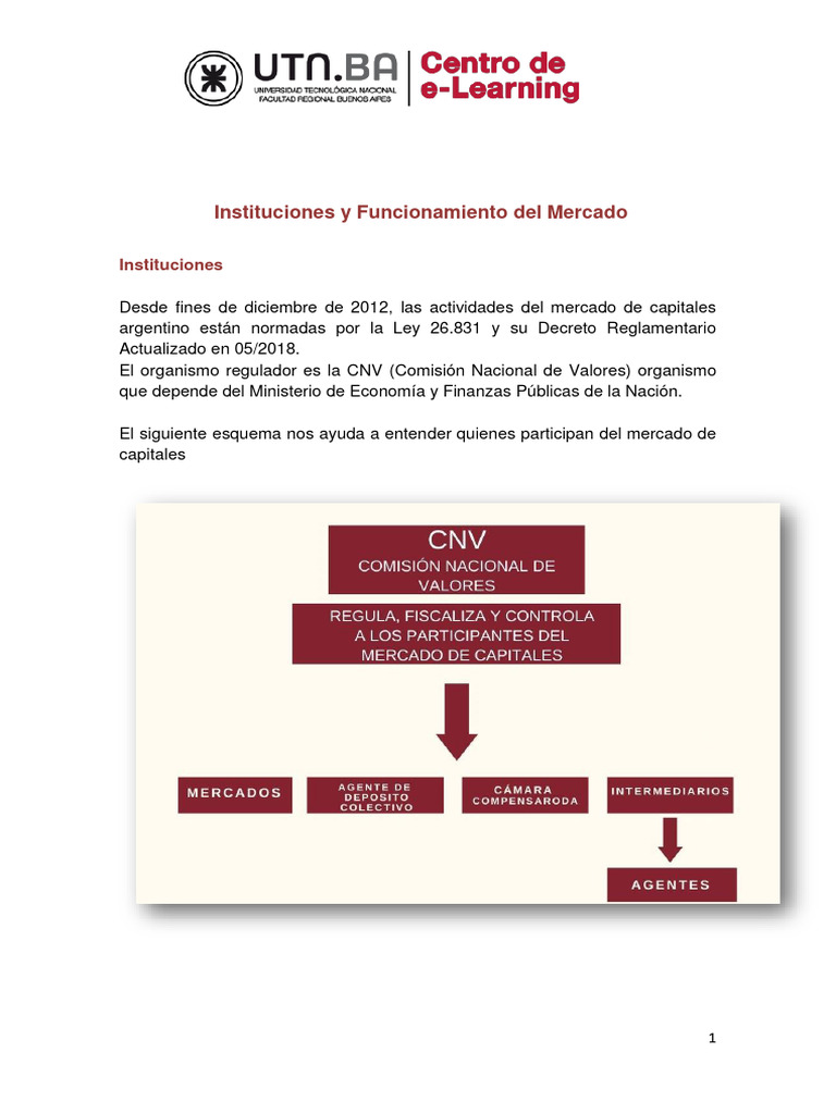 Funcionamiento del Mercado de Capitales en Argentina | PDF | Mercado ...