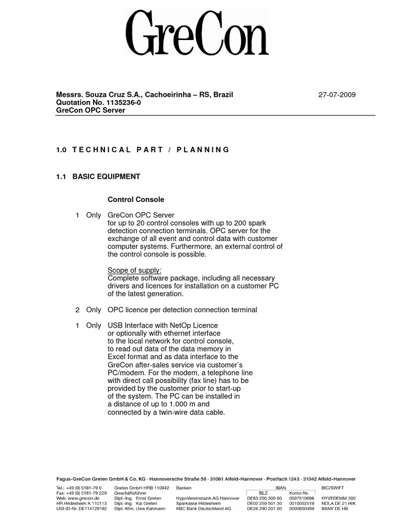 Grecon 1135236-0 | PDF