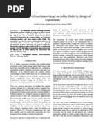 The Influence of Machine Settings On Solder Faults by Design of Experiments