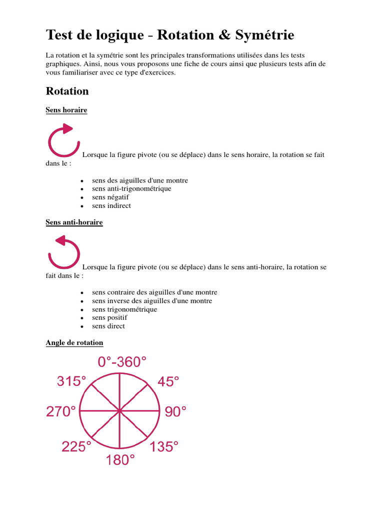 Tests de Logique : Rotation et Symétrie | PDF | Nombre premier ...