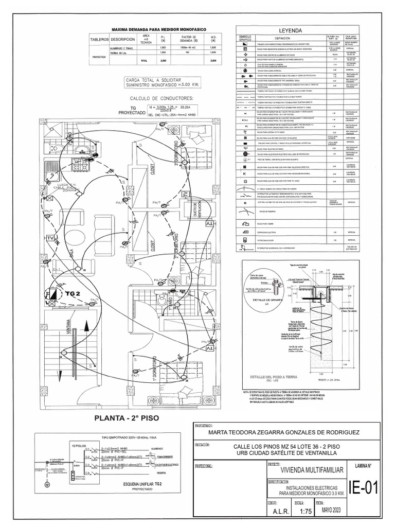 Planos Segundo Piso Modelos X 18 | PDF