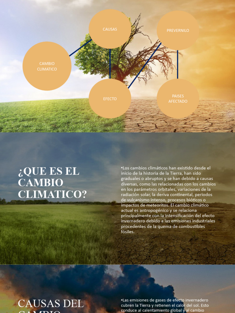 Efectos y causas del cambio climático | PDF | Gases de efecto ...