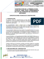 Especificaciones Tec. Puesto de Salud Barranquillita