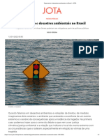 Orçamento e Desastres Ambientais No Brasil - JOTA
