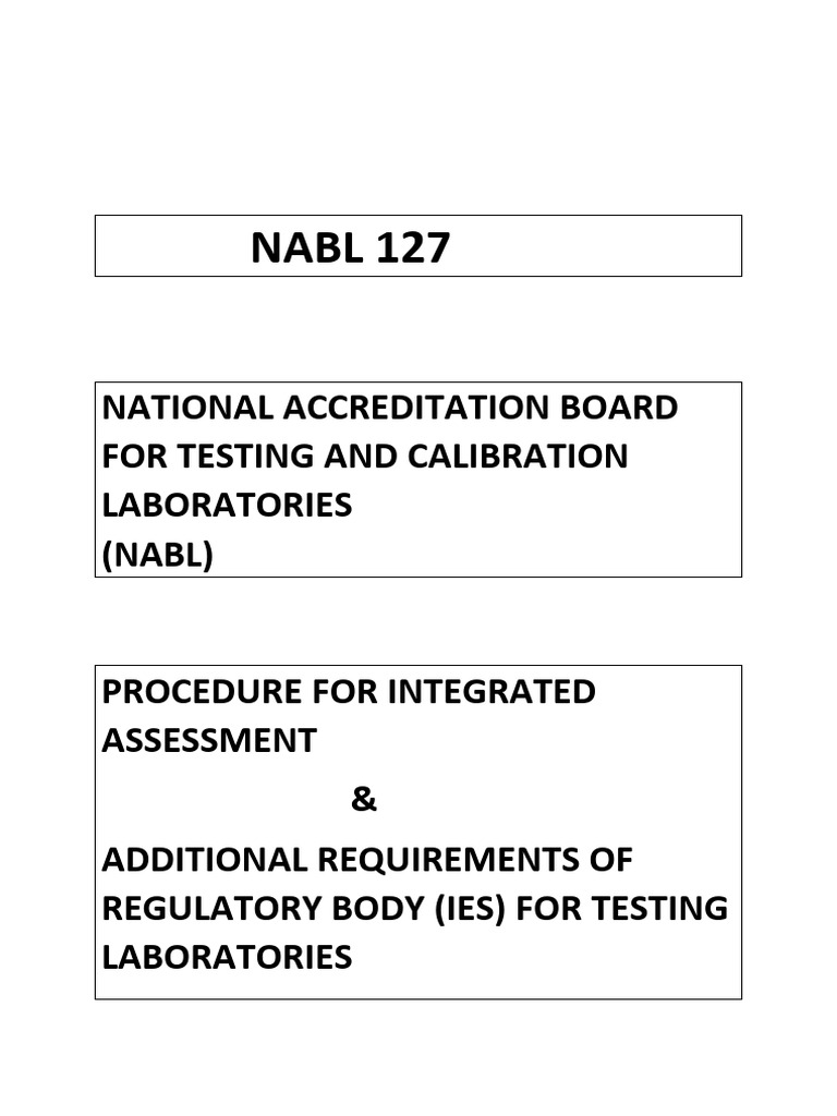NABL 127 Assessment Procedure | PDF