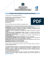 9 - Roteiro para Elaboração de Projeto de Pesquisa - 2019