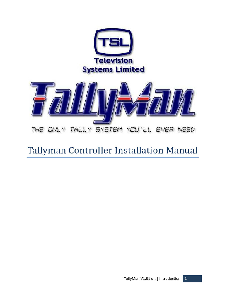 Tallyman Controller Installation Manual | PDF | Computer Science ...
