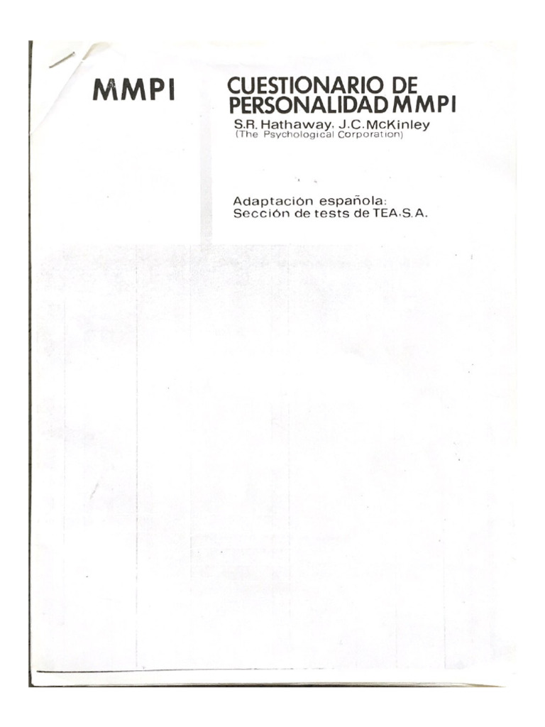 Manual MMPI | PDF