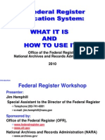 Office of The Federal Register National Archives and Records Administration 2010