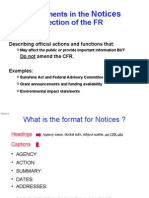 Documents in The Section of The FR: Notices