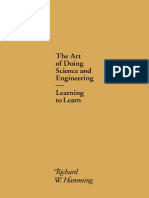 The Art of Doing Science and Engineering Learning To Learn Richard W. Hamming Z