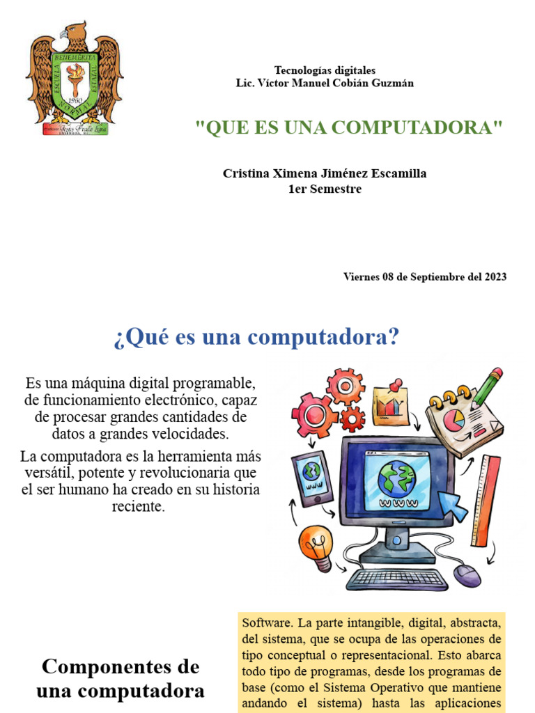 Partes y usos de la computadora para niños | PDF | Hardware de la ...