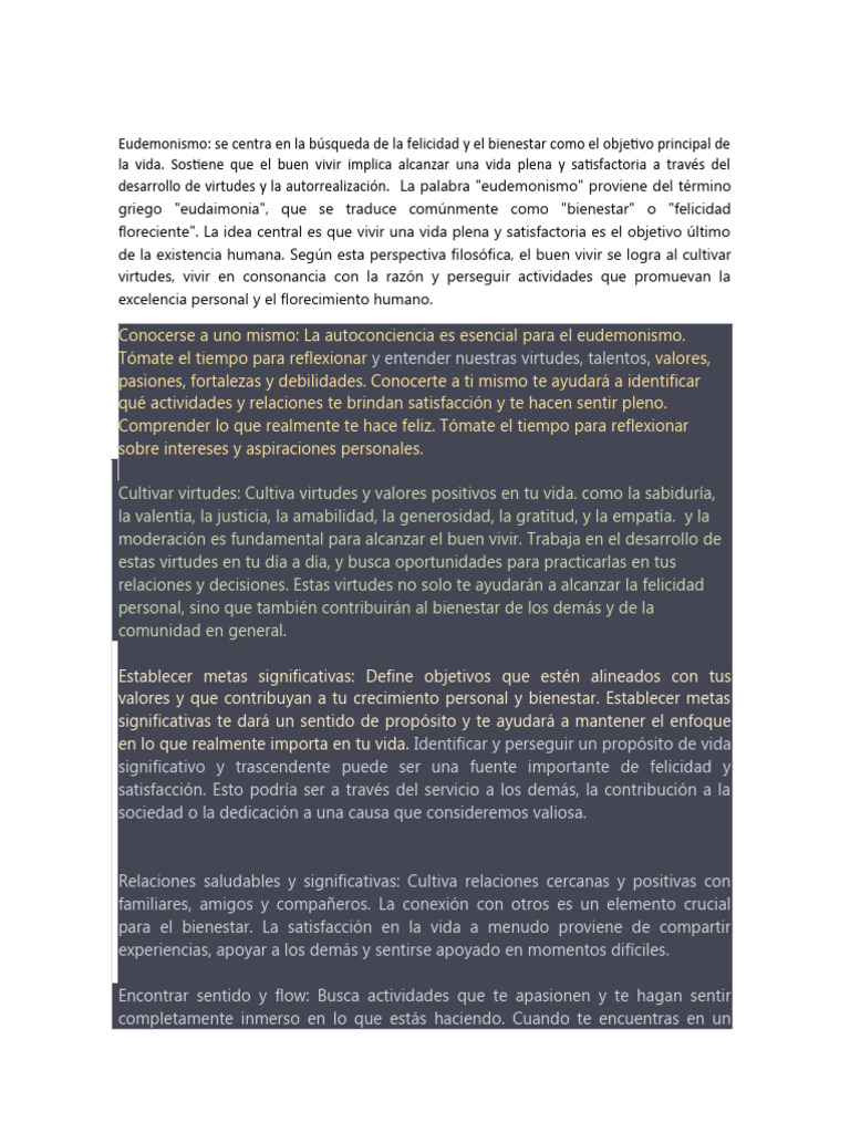 Eudemonismo PDF