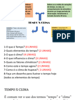 Mapa Mental - Tempo X Clima