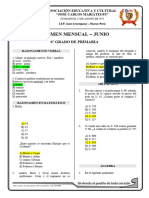 Examen Mensual - Mayo 6° Primaria