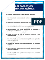 Temas de TCC de Eng. Química