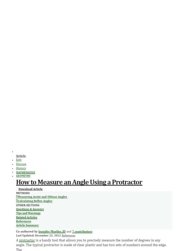 Protractor PDF Angle Trigonometry