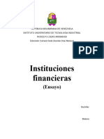 Ensayo Instituciones Financieras
