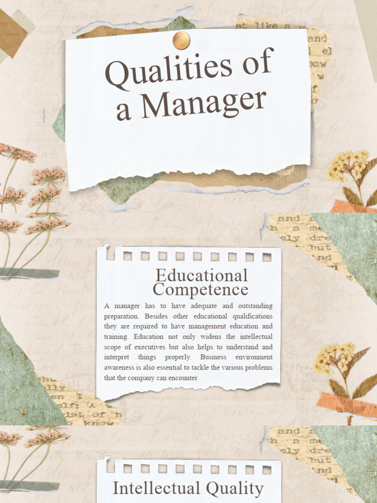 Essential Qualities of Effective Managers | PDF | Competence (Human ...